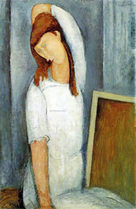  Amedeo Modigliani Portrait of Jeanne Hebuterne, Left Arm Behind Her Head - Canvas Art Print
