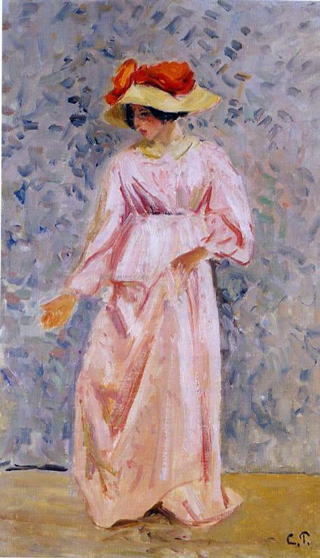  Camille Pissarro Portrait of Jeanne in a Pink Robe - Canvas Art Print
