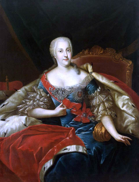  Antoine Pesne Portrait of Johanna Elisabeth, Princess of Anhalt-Zerbst - Canvas Art Print