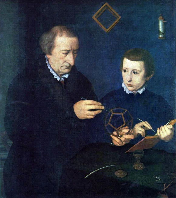  Neufchatel Nicolas Portrait of Johannes Neudorfer and his Son - Canvas Art Print