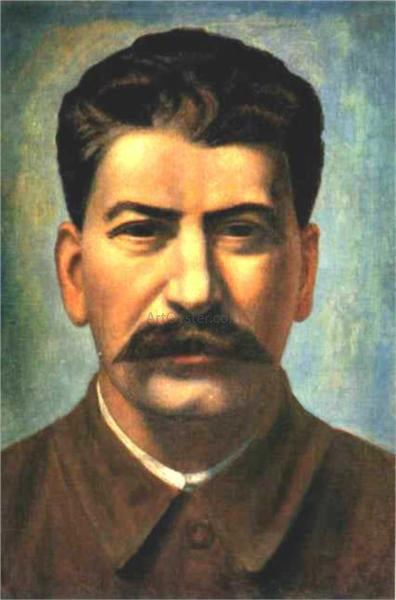  Pavel Filonov Portrait of Joseph Stalin Iosif Vissarionovich Dzhugashvili - Canvas Art Print