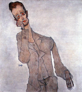  Egon Schiele Portrait of Karl Zakovsek - Canvas Art Print