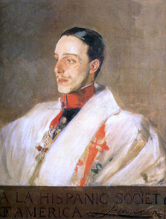  Joaquin Sorolla Y Bastida Portrait of King Alfonso - Canvas Art Print