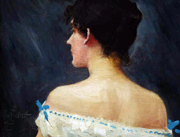  Paul-Gustave Fischer Portrait of Lady - Canvas Art Print