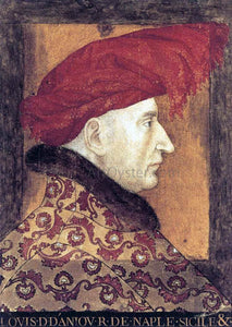  Unknown Painters Masters Portrait of Louis II, Duke of Anjou - Canvas Art Print
