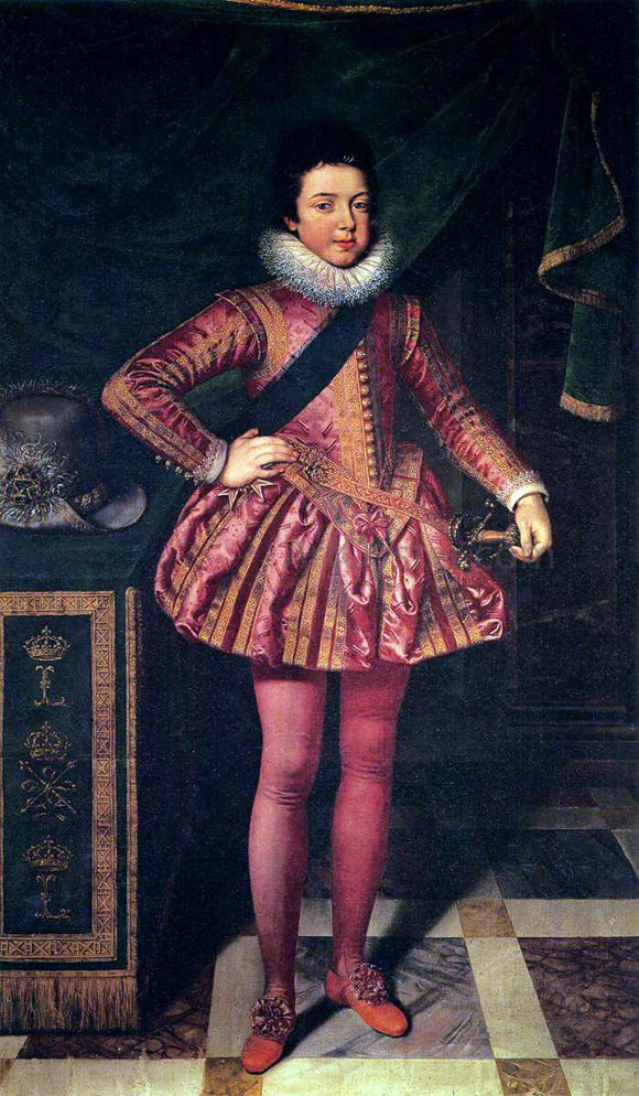  The Younger Frans Pourbus Portrait of Louis XIII of France at Age Ten - Canvas Art Print