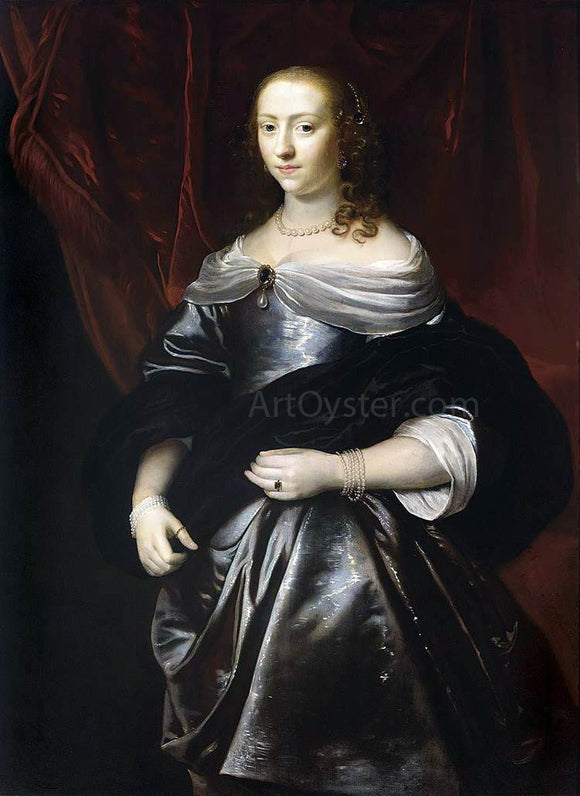  Jacob Van Loo Portrait of Lucretia Boudaen - Canvas Art Print