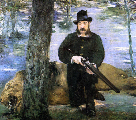  Edouard Manet Portrait of M. Pertuiset, the Lion Hunter - Canvas Art Print