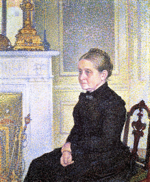  Theo Van Rysselberghe Portrait of Madame Charles Maus - Canvas Art Print