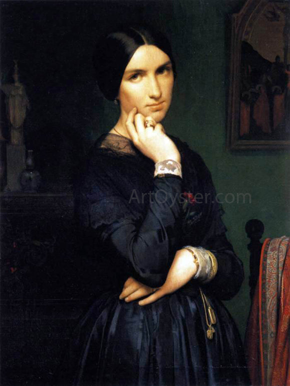  Hippolyte Flandrin Portrait of Madame Flandrin - Canvas Art Print