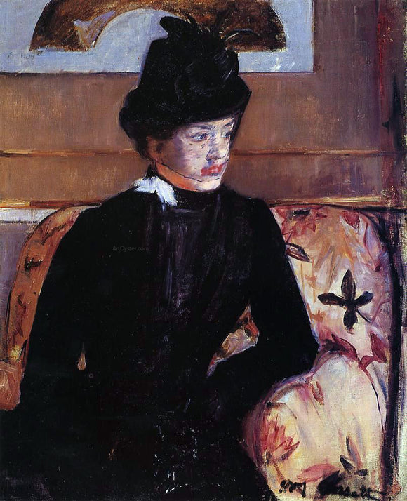  Mary Cassatt Portrait of Madame J (also known as Young Woman in Black) - Canvas Art Print