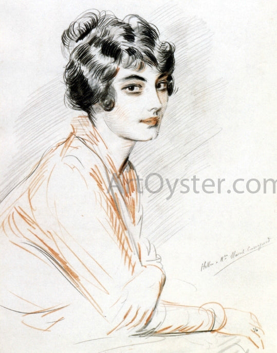  Paul Cesar Helleu Portrait of Madame Marcel Cassaguet - Canvas Art Print