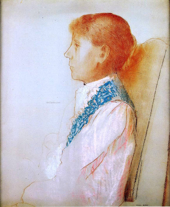  Odilon Redon Portrait of Madame Redon in Profile - Canvas Art Print