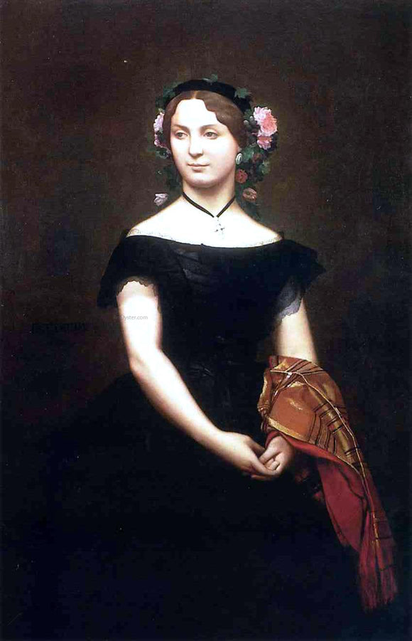  Jean-Leon Gerome Portrait of Mademoiselle Durand - Canvas Art Print