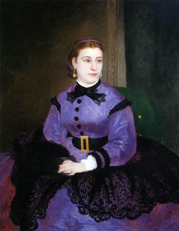  Pierre Auguste Renoir Portrait of Mademoiselle Sicotg - Canvas Art Print