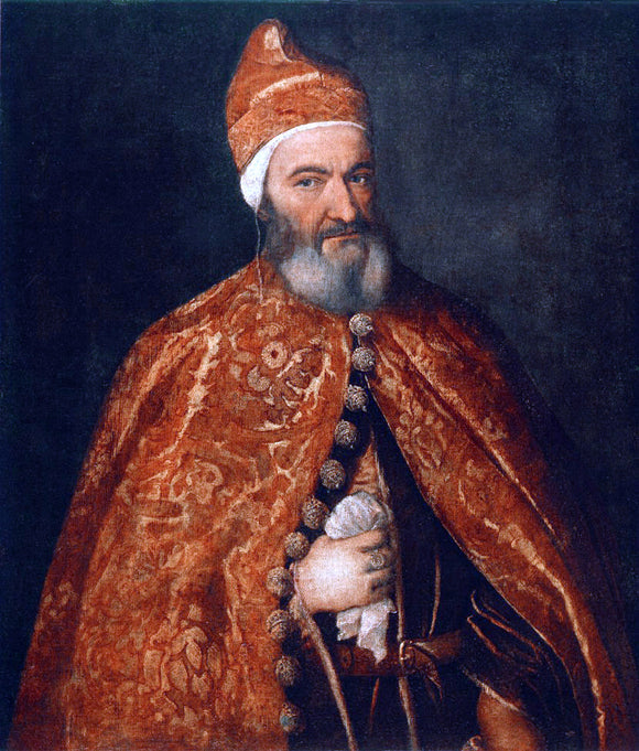  Titian Portrait of Marcantonio Trevisani - Canvas Art Print