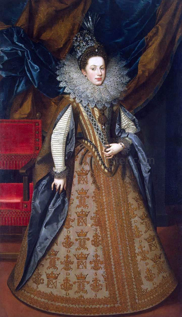  The Younger Frans Pourbus Portrait of Margaret of Savoy, Duchess of Mantua - Canvas Art Print