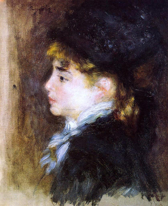  Pierre Auguste Renoir Portrait of Margot (also known as Portrait of a Model) - Canvas Art Print