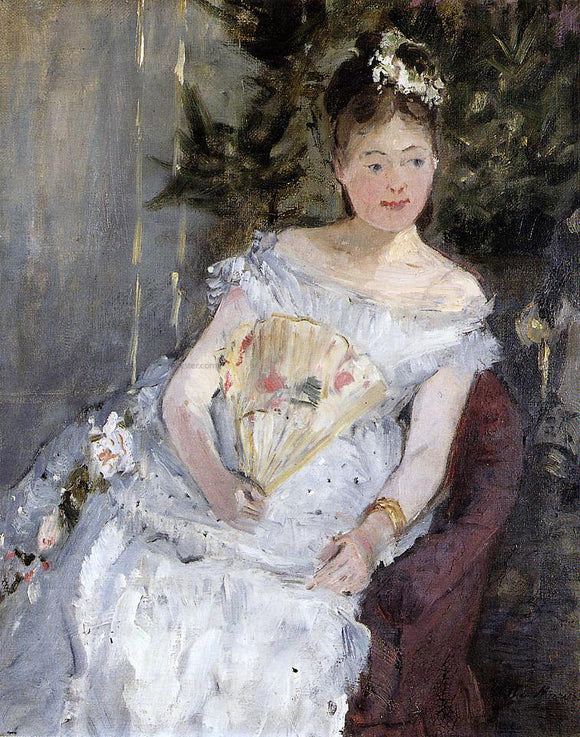  Berthe Morisot Portrait of Marguerite Carre (also known as Young Girl in a Ball Gown) - Canvas Art Print