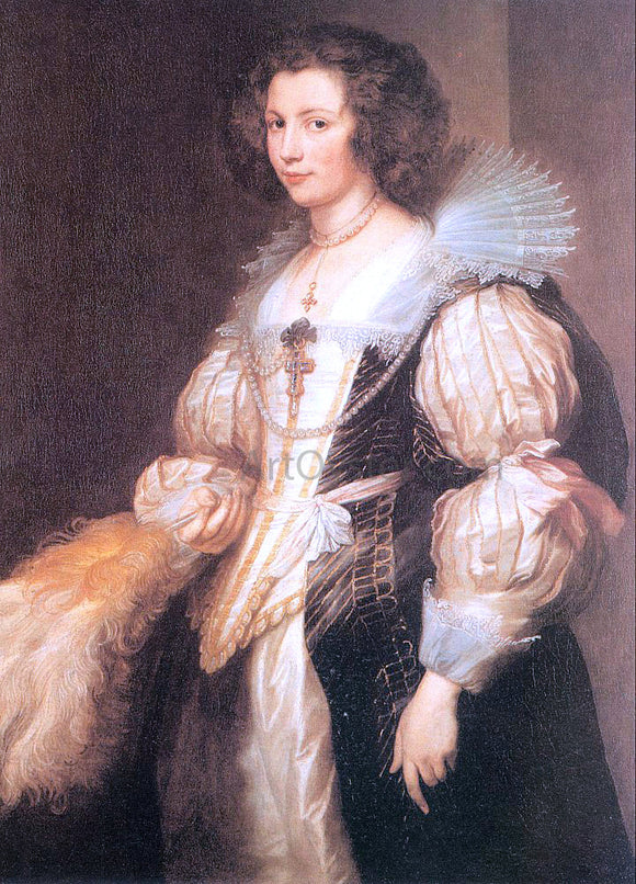  Sir Antony Van Dyck Portrait of Maria Lugia de Tassis - Canvas Art Print