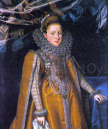  The Younger Frans Pourbus Portrait of Maria Magdalena of Austria - Canvas Art Print