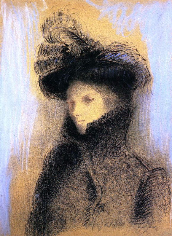  Odilon Redon Portrait of Marie Botkine - Canvas Art Print