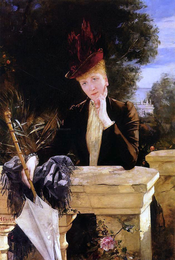  Henri Gervex Portrait of Marie Clotilde de Faret, Comtesse de Fournes - Canvas Art Print