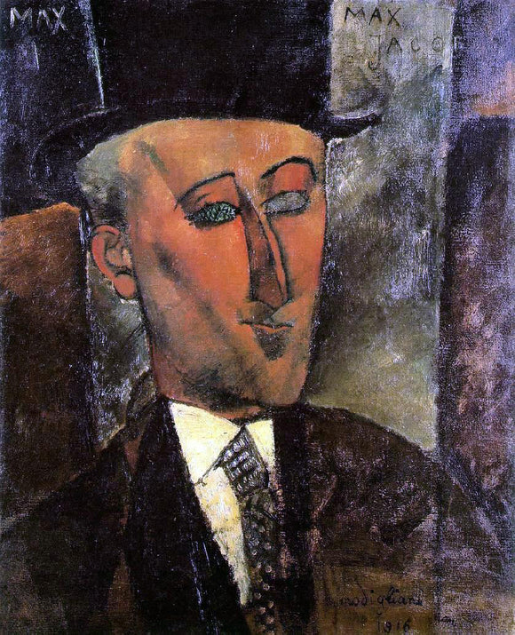  Amedeo Modigliani Portrait of Max Jacob - Canvas Art Print