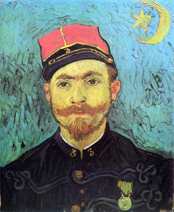 Vincent Van Gogh Portrait of Milliet, Second Lieutnant of the Zouaves - Canvas Art Print