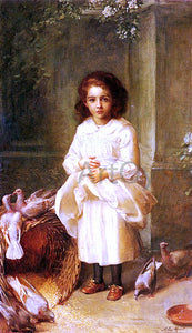 Anna Lea Merritt Portrait Of Miss Ethel D'arcy Aged 6 - Canvas Art Print