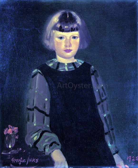  George Luks Portrait of Miss Ruth Breslin - Canvas Art Print