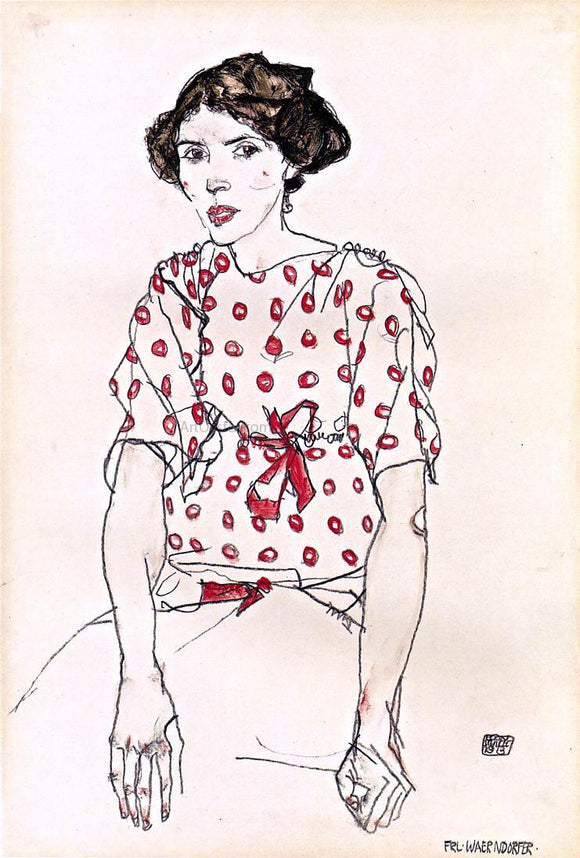  Egon Schiele Portrait of Miss Waerndorfer - Canvas Art Print