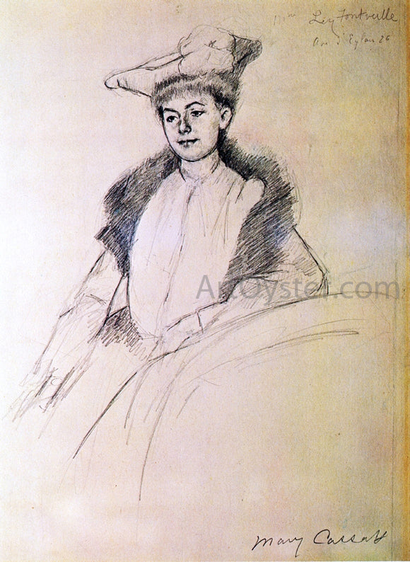  Mary Cassatt Portrait of Mme. Fontveille - Canvas Art Print