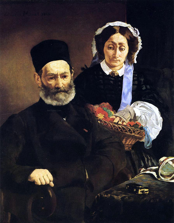  Edouard Manet Portrait of Monsieur and Madame Manet - Canvas Art Print