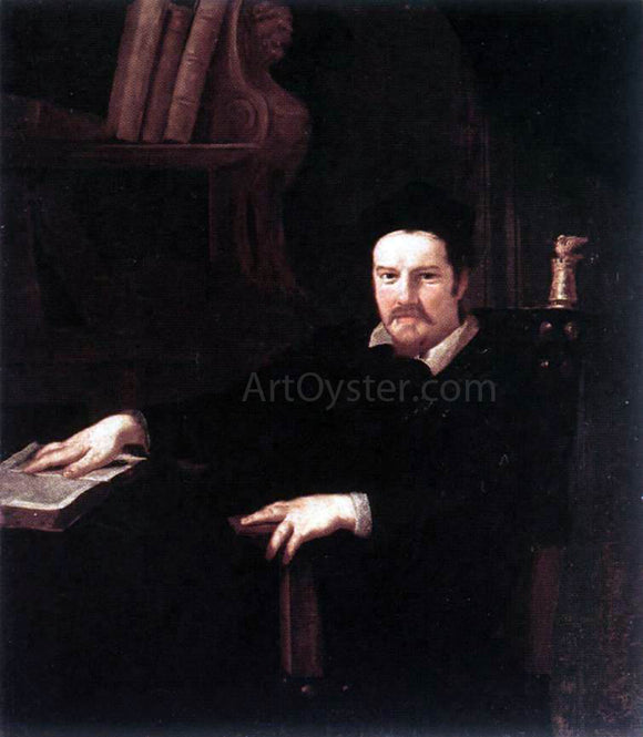  Andrea Sacchi Portrait of Monsignor Clemente Merlini - Canvas Art Print