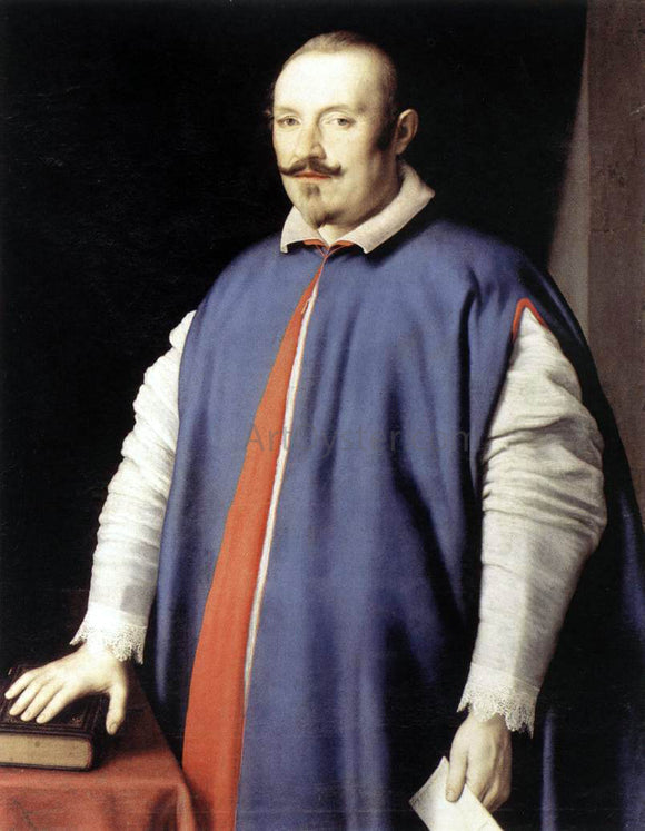  Sassoferrato Portrait of Monsignor Ottaviano Prati - Canvas Art Print
