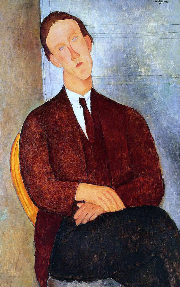  Amedeo Modigliani Portrait of Morgan Russell - Canvas Art Print