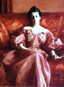  Alfred Emile Leopold Stevens Portrait of Mrs. Howe (nee Deering) - Canvas Art Print