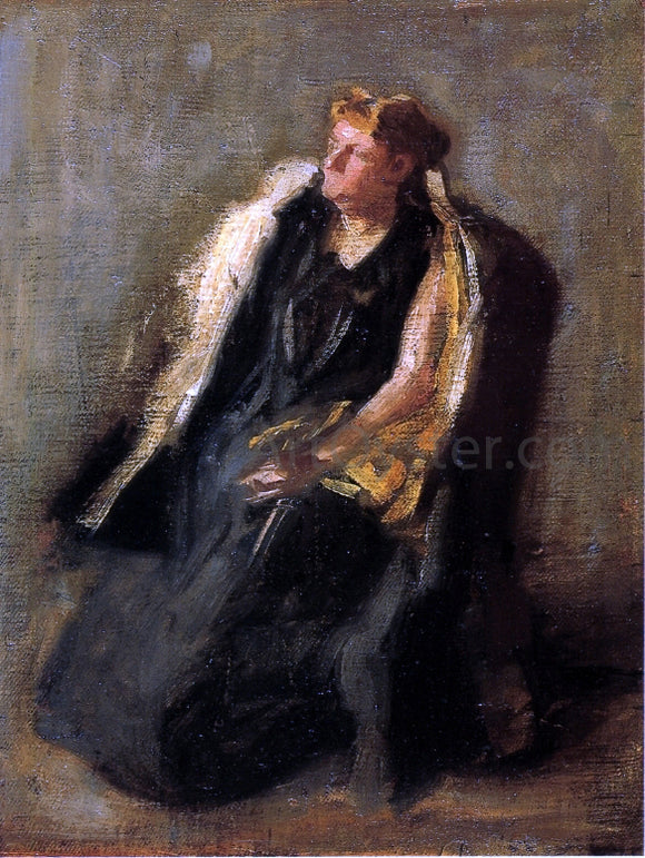  Thomas Eakins Portrait of Mrs. Hubbard (sketch) - Canvas Art Print