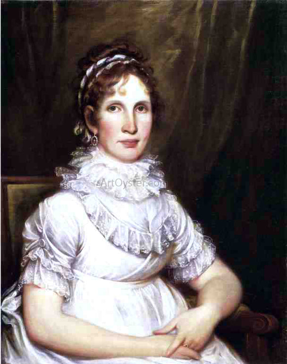 John Trumbull Portrait of Mrs. Isaac Bronson (nee Anna Olcott) - Canvas Art Print