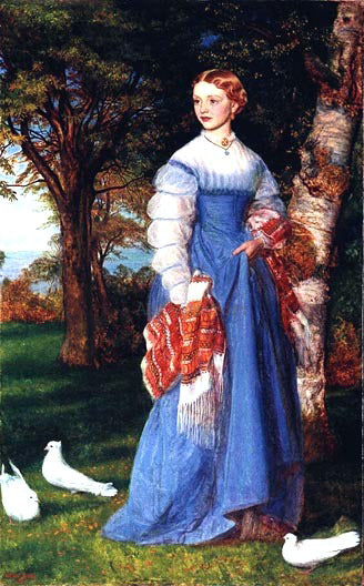  Arthur Hughes Portrait of Mrs. Louisa Jenner - Canvas Art Print