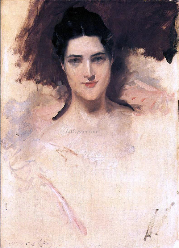  William Merritt Chase Portrait of Mrs. William Clark - Canvas Art Print