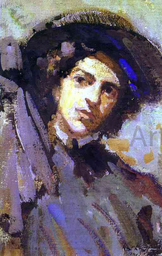  Constantin Alexeevich Korovin Portrait of Nadezhda Komarovskaya - Canvas Art Print