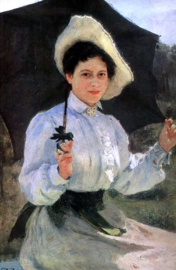 Ilia Efimovich Repin Portrait of Nadezhda Repina, the Artist's Daughter - Canvas Art Print