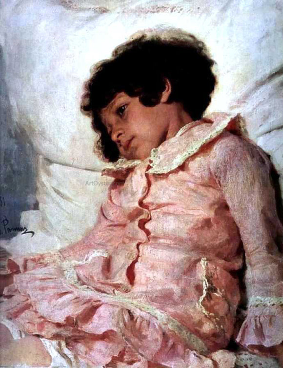  Ilia Efimovich Repin Portrait of Nadya Repina, the Artist's Daughter - Canvas Art Print