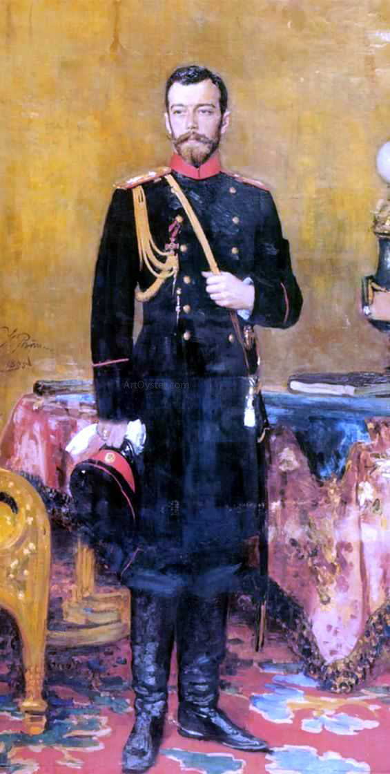  Ilia Efimovich Repin Portrait of Nicholas II, The Last Russian Emperor - Canvas Art Print