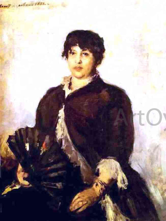  Constantin Alexeevich Korovin Portrait of Olga Alyabyeva - Canvas Art Print