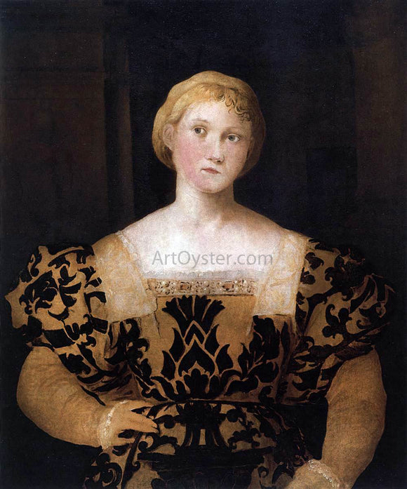  Palma Vecchio Portrait of Paola Priuli - Canvas Art Print