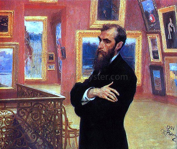  Ilia Efimovich Repin Portrait of Pavel Tretyakov, Founder of the Tretyakov Gallery - Canvas Art Print