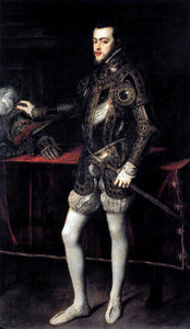  Titian Portrait of Philip II in Armour - Canvas Art Print